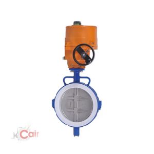 Motorised PTFE (FEP-PFA) Lined 2 Piece Design Butterfly Valve with Electrical Actuator